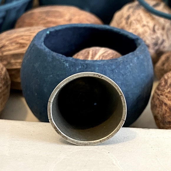 Antique Victorian Women’s Sew Sewing Quilt Thimble Sterling 925 Honeycomb 9 Long - Picture 5 of 5